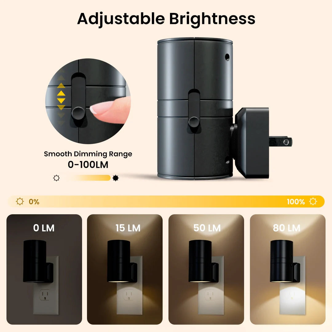 Aoralight Dimmable Night Light Plug in Aora 