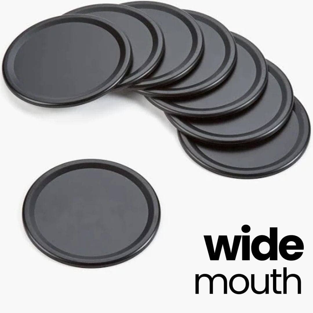 Chalkboard Top Mason Jar Lids (Wide - 12 set) Mason Genie 