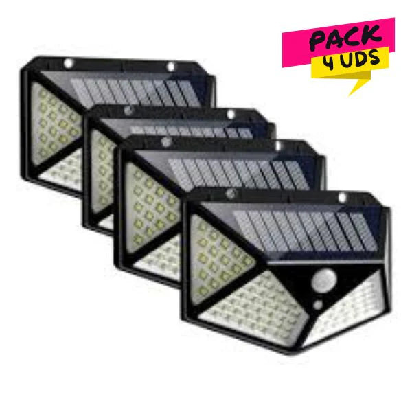 EcoSolar Angular LED Solar Spotlight with Motion Detector AlpeMarket 4 x Pack 